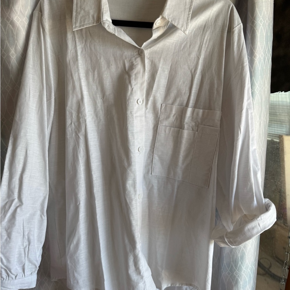 Classic White Linen Women’s Shirt